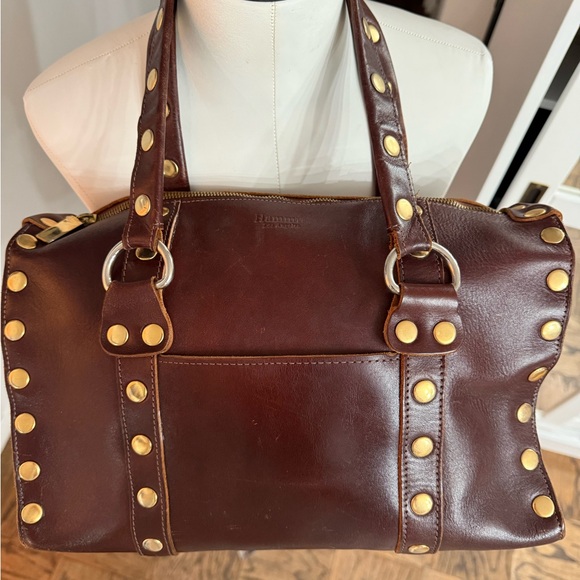 Hammitt Handbags - Hammitt Westwood Brown Leather Studded Handbag